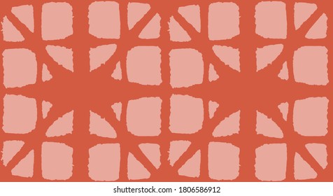 Patrón Seamless De Tye Japonés. Patrón de curva de forma de deco Textura de tinte geométrico bohemio asiático. Elegante Kimono Textil. Patrón vintage Shibori Seamless. Diseño de ropa japonesa premium.