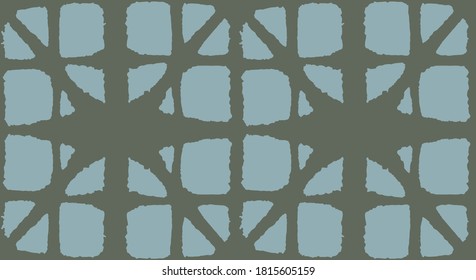 Japanese Tie Dye Seamless Pattern. Boho Curve Shell Print Retro Shibori Seamless Pattern. Glamour Kimono Textile. Premium Japanese Clothes Texture. Bohemian Geometric Asian Tie Dye Pattern.