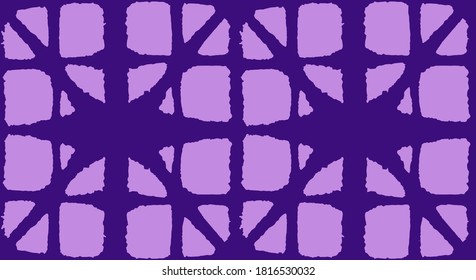 Patrón Seamless De Tye Japonés. Impresión de ropa japonesa de lujo. Patrón de Shibori Orgánico sin Marea. Elegante Kimono Textil. Patrón de tinte geométrico bohemiano asiático de curvatura de formas de deco.