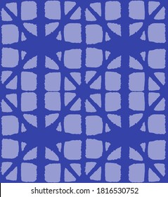 Patrón Seamless De Tye Japonés. Impresión de ropa japonesa premium. Kimono Textil Bohemio. Curva Geo Arc Diseño Patrón Orgánico Shibori Seamless. Patrón de tinte geométrico bohemio asiático.