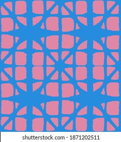 Patrón Seamless De Tye Japonés. Boho Forma Textura de Arco Bohemian Kimono Textil. Patrón geométrico de tinte asiático bohemio. Patrón de Shibori Orgánico sin Marea. Impresión de ropa japonesa de lujo.