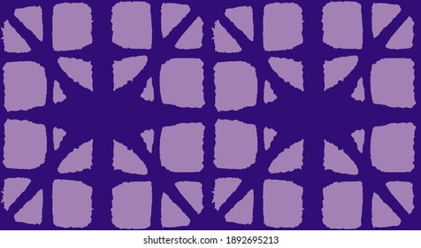 Patrón Seamless De Tye Japonés. Diseño geométrico de tinte asiático bohemio. Patrón de cáscara de arco geo Kimono bohemiano textil. Patrón de Shibori Orgánico sin Marea. Impresión de ropa japonesa de lujo.