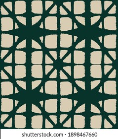 Japanese Tie Dye Seamless Pattern. Geo Curve Shape Print Geometric Bohemian Asian Tie Dye Design. Retro Shibori Seamless Pattern. Glamour Kimono Textile. Premium Japanese Clothes Pattern.