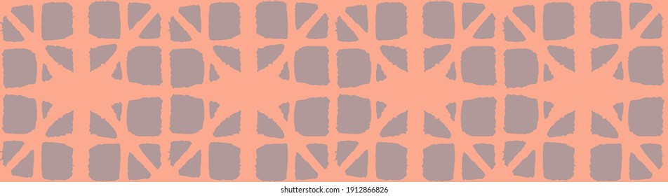 Japanese Tie Dye Seamless Pattern. Elegant Kimono Fabric. Geometric Bohemian Asian Tie Dye Design. Luxurious Japanese Clothes Texture. Soft Arc Shape Print Vintage Shibori Seamless Pattern.