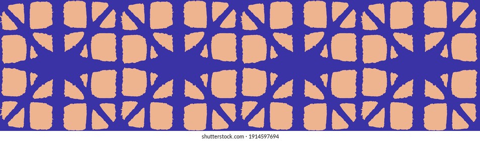 Patrón Seamless De Tye Japonés. Kimono Fabric Bohemio. Forma de curva geográfica Textura Diseño de tinte geométrico bohemiano asiático. Patrón de ropa japonesa de lujo. Patrón artístico Shibori sin Marea.