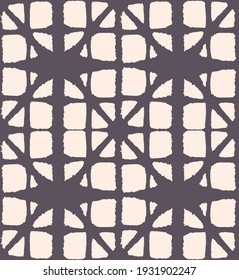 Japanische Tie Färbung Nahtlose Muster. Böhmisches Muster für geometrische asiatische Tie. Künstlerisches Shibori Nahtloses Muster. Böhmischer Kimono Textil. Reiche VIP japanische Kleidung Textur. Design der Soft-Form-Shell