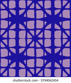 Japanese Tie Dye Seamless Pattern. Elegant Kimono Fabric. Geometric Bohemian Asian Tie Dye Pattern. Boho Curve Shape Texture Vintage Shibori Seamless Pattern. Luxurious Japanese Clothes Design.