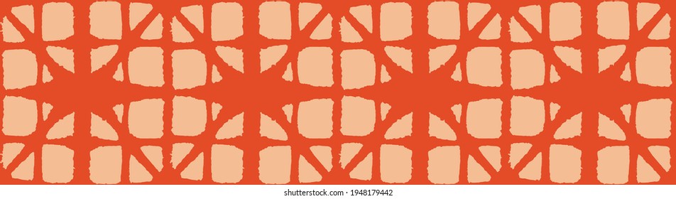 Patrón Seamless De Tye Japonés. Textura de tinte geométrico bohemio asiático. Patrón retro Shibori Seamless. Curva de cubierta de deco Diseño de ropa japonesa premium Imprimir. Elegante Tela Kimono.
