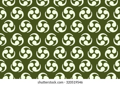 Japanese Tomoe Seamless Pattern Design