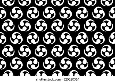 Japanese Tomoe Seamless Textile Pattern