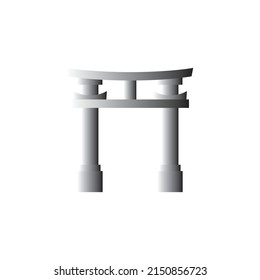 Japanese torii gate vector illustration icon