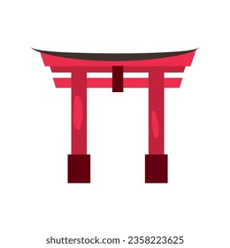 japanese torii gate vector isolated