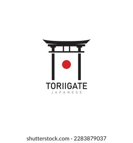 japanese torii gates logo and symbol design icon