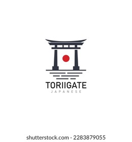 japanese torii gates logo and symbol design icon