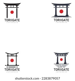 japanese torii gates logo and symbol design icon