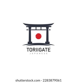 japanese torii gates logo and symbol design icon