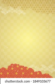 Japanese traditional background with cloud