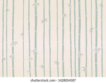 Japanese traditional bamboo forest pattern vector background 