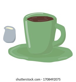 Japanese traditional cafe menu illustration