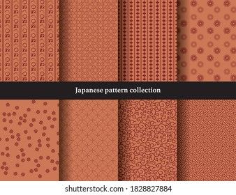 Japanese traditional continuous pattern set