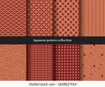 Japanese traditional continuous pattern set