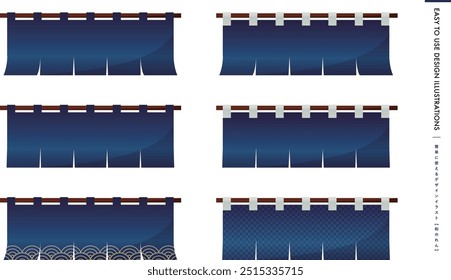 japanisches traditionelles Vorhangmaterial
Japanische Übersetzung: Benutzerfreundliche Designgrafik [japanischer Vorhang]