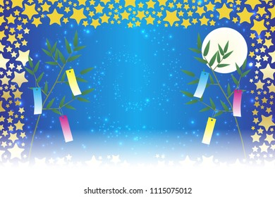 Japanese traditional events, Tanabata Festival, bamboo decorations, strips, bamboo leaves, stardust, Stardust, Starburst, Milky Way, Galaxy, Starry Sky, Night Sky,