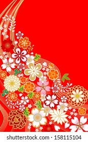 Japanese Traditional Floral Pattern