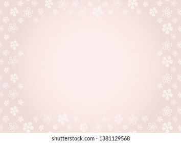 Japanese traditional  flower pattern vector background frame
