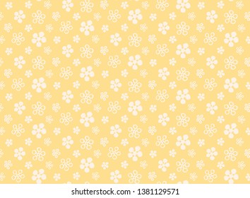 Japanese traditional  flower pattern vector background frame