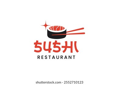 Japonês tradicional comida sushi restaurante logotipo ícone design