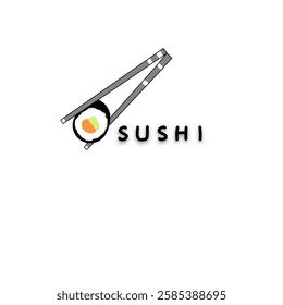 
Japanese traditional food sushi restaurant logo design vector illustration.sushi logo design concept idea for restaurant
