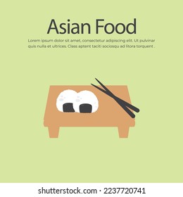 Japanese traditional food vector illustration