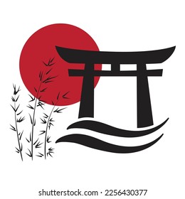 Japanese Traditional Gate, vector artwork