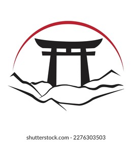 Japanese Traditional Gate, vector artwork