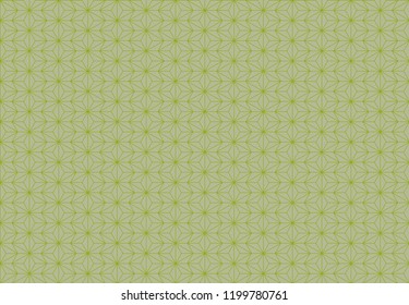 japanese traditional hemp leaf pattern in green background