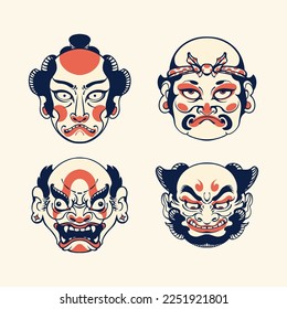 Japanese Traditional Mask Vector art