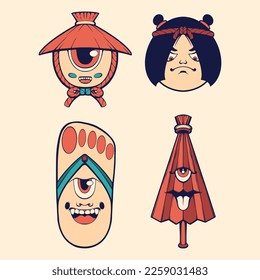Japanese Traditional Mask Vector art