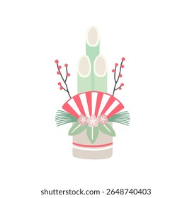 Japanese traditional new year decorations,Kadomatsu, a Japanese New Year decoration, entrance decoration
