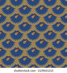 Ornamento tradicional japonés. Patrón sin foco. Patrón de escalas de peces. Ilustración vectorial. Diseño para fondo, alfombra, papel pintado, ropa, envoltura,Batik,tela.bordado estilo.
