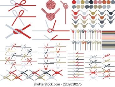 Japanese traditional ornamental string mizuhiki set