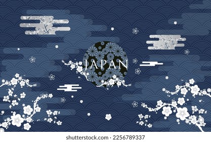 Japanese traditional pattern background design