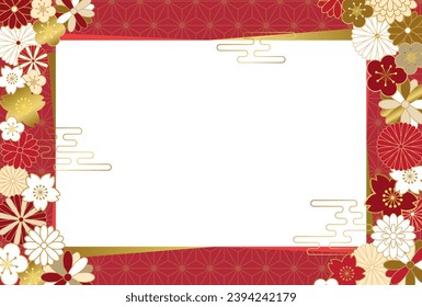 Antecedentes tradicionales japoneses. rojo magnífico diseñado.