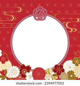 Japanische traditionelle Muster, Hintergrund. roter wunderschön entworfen.