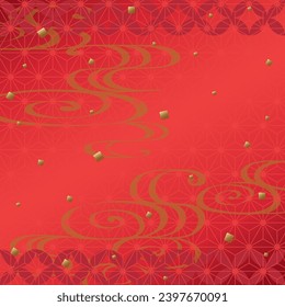 Antecedentes tradicionales japoneses. rojo magnífico diseñado.