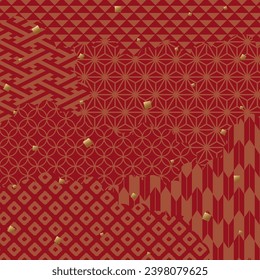 Antecedentes tradicionales japoneses. rojo magnífico diseñado.