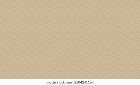 Plantilla de fondo de patrón tradicional japonés -SEIGAIHA- (oro)