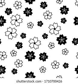 Japanese traditional pattern, cherry blossom background pattern