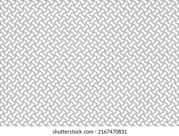 Japanese traditional pattern design. Vector illustration. Black on a white background.