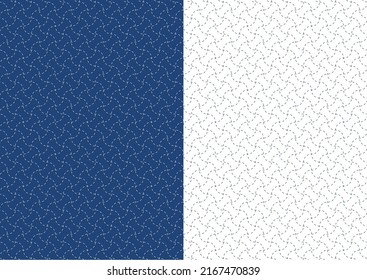 Diseño de patrones tradicionales japoneses. Ilustración vectorial. Fondo marino azul y blanco.